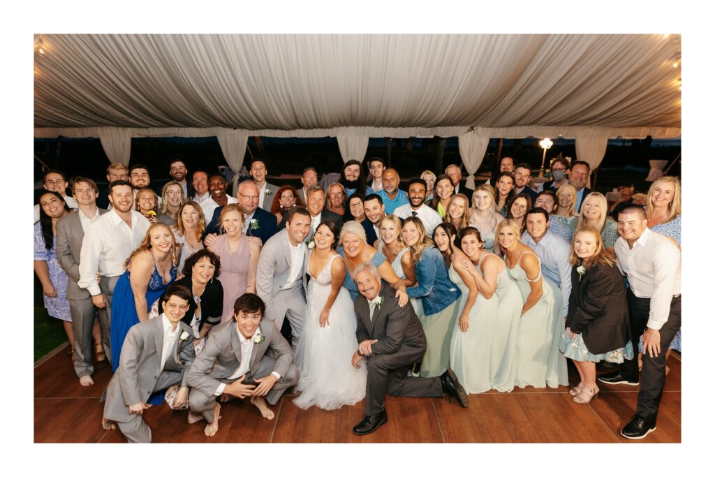 Group photo spread of wedding, 